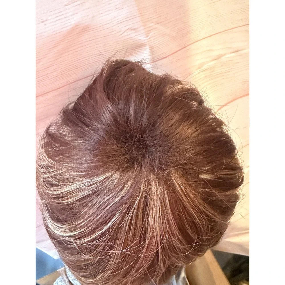 Brown, blonde, red pixie wig